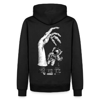 "You make me fly." - Men’s Premium Organic Hoodie - black - Back - Nico (187cm)