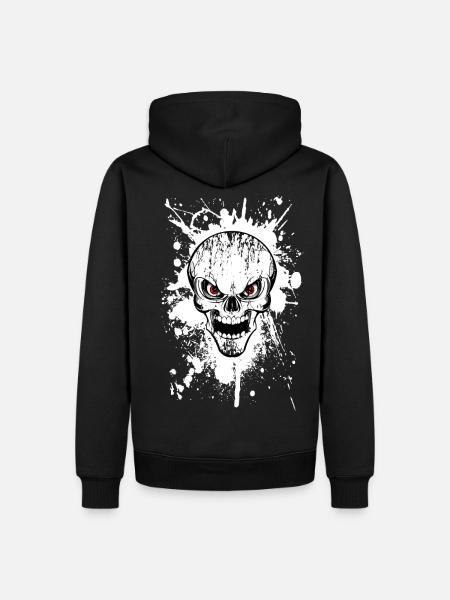 skull grunge style 02 - Men’s Premium Organic Hoodie - black