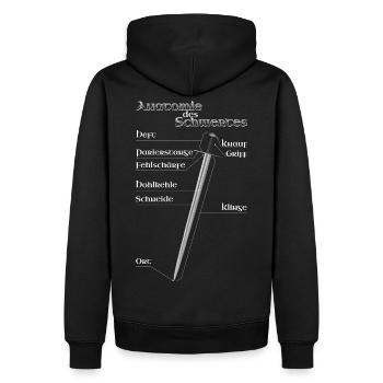 Anatomie des Schwertes - für Schwertkämpfer - Männer Premium Bio Hoodie - Schwarz - Hinten - Nico (187cm)