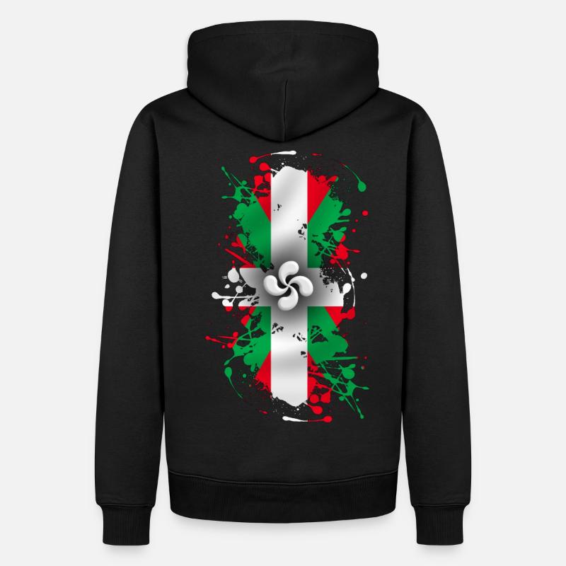 Pays Basque - Euskal Herria - Sweat à capuche Premium bio Homme - noir