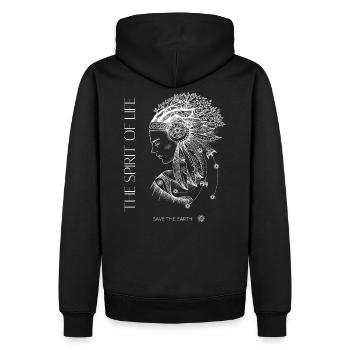 FOREST FAIRY, SPIRIT OF NATURE - Men’s Premium Organic Hoodie - black - Back - Nico (187cm)