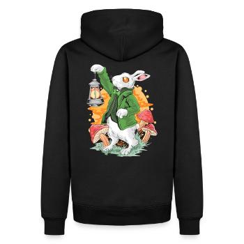 Lapin lapin avec lanterne, rêve de rêve de rêve - Sweat à capuche Premium bio Homme - noir - Dos - Nico (187cm)