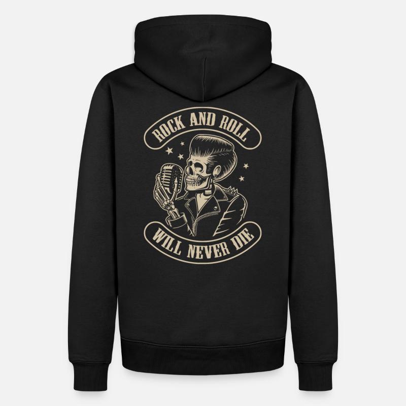 Rock n Roll - Rockabilly - Sweat à capuche Premium bio Homme - noir