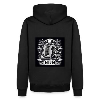 Nerd Pride Black&White - Men’s Premium Organic Hoodie - black - Back - Nico (187cm)