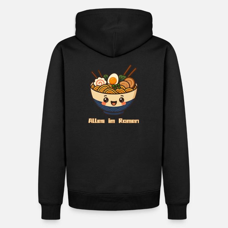 RAMEN - Männer Premium Bio Hoodie - Schwarz