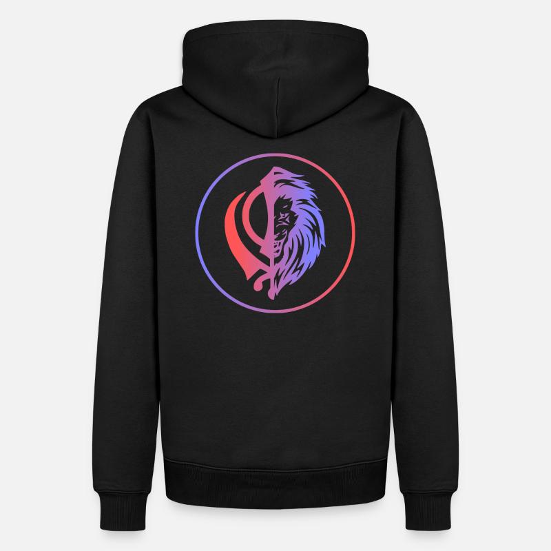Split Khanda - Männer Premium Bio Hoodie - Schwarz