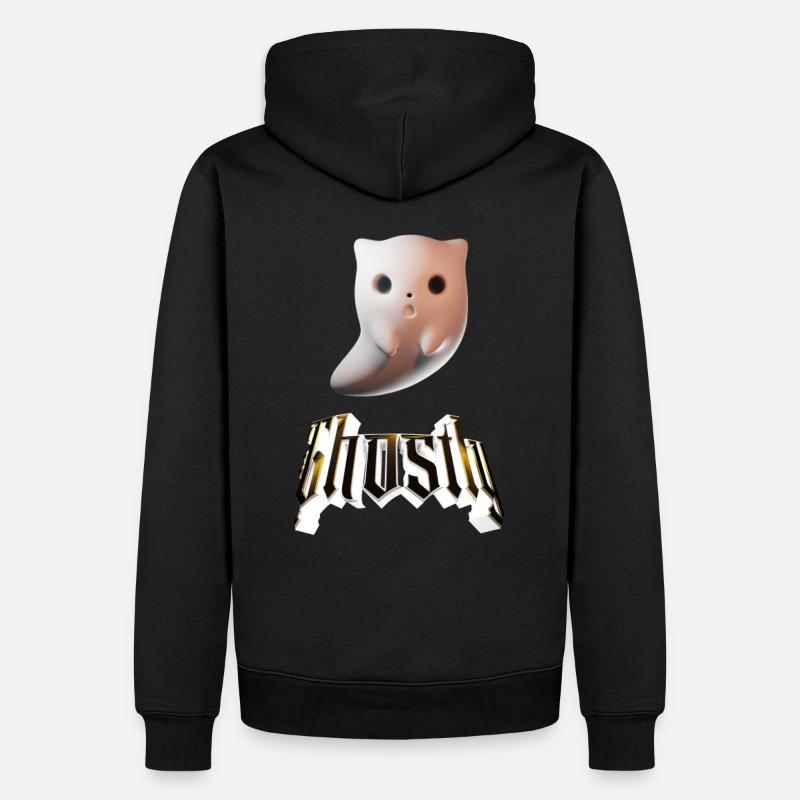 Ghostly One - Männer Premium Bio Hoodie - Schwarz