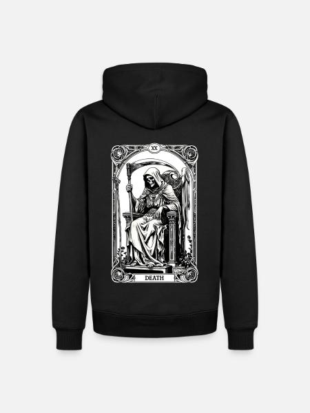 Todes-Tarot - Männer Premium Bio Hoodie - Schwarz