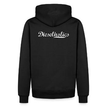 Dieselkraftstoff Dieselöl I Dieselholics - Männer Premium Bio Hoodie - Schwarz - Hinten - Nico (187cm)