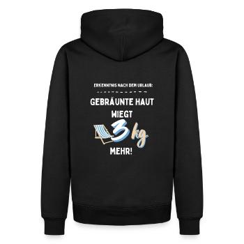 Gain de poids régime vacances kilos perdre du poids en disant - Sweat à capuche Premium bio Homme - noir - Dos - Nico (187cm)