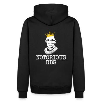 Notorious RBG Feministisches Geschenk - Männer Premium Bio Hoodie - Schwarz - Hinten - Nico (187cm)