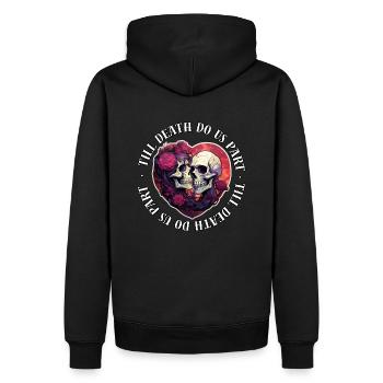 Till Death Do Us Part (9) - Men’s Premium Organic Hoodie - black - Back - Nico (187cm)