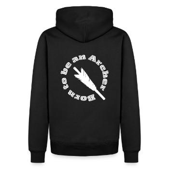 Né pour être une lumière d’archer - Sweat à capuche Premium bio Homme - noir - Dos - Nico (187cm)