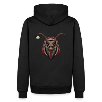 Krampus - Männer Premium Bio Hoodie - Schwarz - Hinten - Nico (187cm)