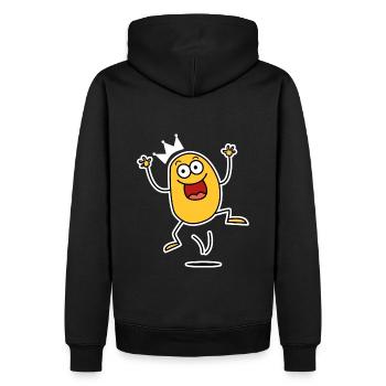j ai la patate - Sweat à capuche Premium bio Homme - noir - Dos - Nico (187cm)