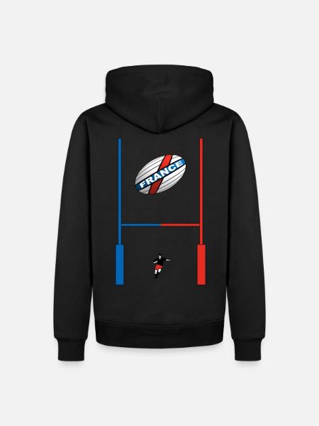 rugby_french_design - Men’s Premium Organic Hoodie - black