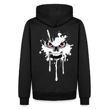 Skull splash - Sweat à capuche Premium bio Homme - noir - Dos - Nico (187cm)