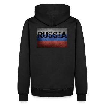 RUSSIAN FLAG DRAPEAU RUSSE - Sweat à capuche Premium bio Homme - noir - Dos - Nico (187cm)