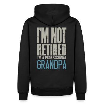 grandpa Retirement grandpa Gift - Männer Premium Bio Hoodie - Schwarz - Hinten - Nico (187cm)