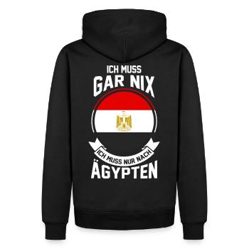 Ägypten Ägypter Ägyptisch Hurghada Ägyptische Flag - Männer Premium Bio Hoodie - Schwarz - Hinten - Nico (187cm)