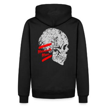 Memento Mori - Vintage Skull - Männer Premium Bio Hoodie - Schwarz - Hinten - Nico (187cm)
