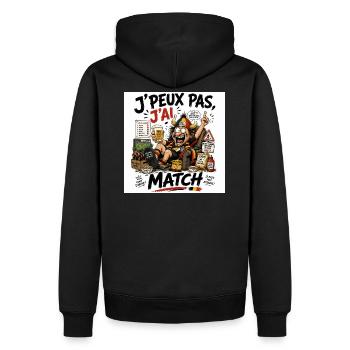J'peux pas j'ai match - Sweat à capuche Premium bio Homme - noir - Dos - Nico (187cm)
