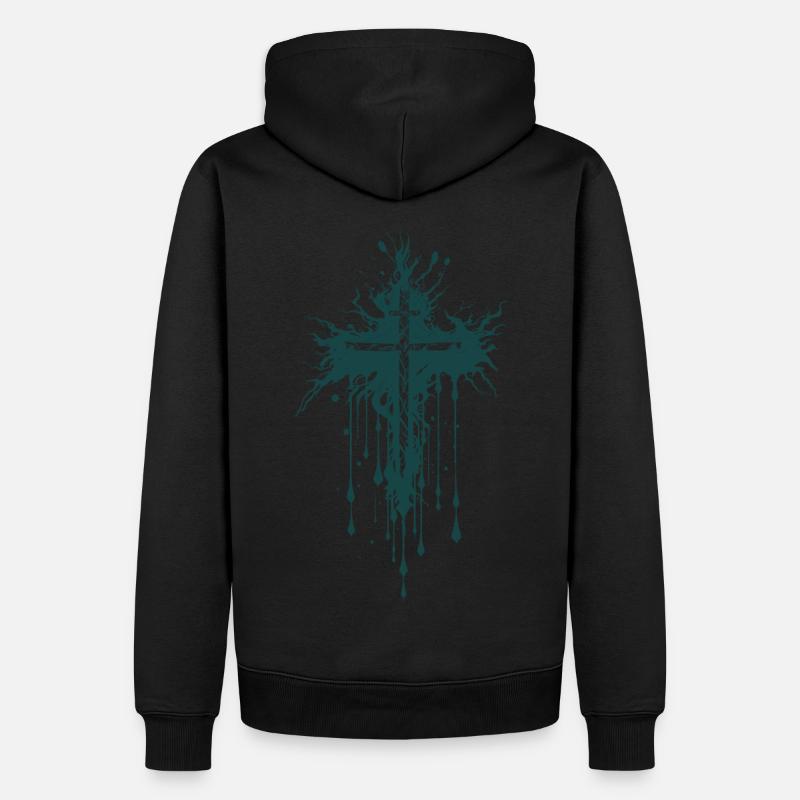 Cross Gothic Goth Evil - Sweat à capuche Premium bio Homme - noir