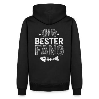 Angler Anglerfreunde Anglerpaar Sprüche Geschenk - Männer Premium Bio Hoodie - Schwarz - Hinten - Nico (187cm)