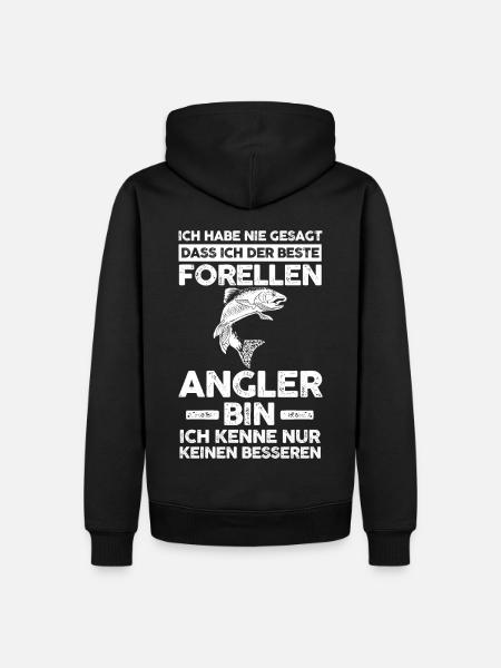 Angeln Forellen Angler - Männer Premium Bio Hoodie - Schwarz