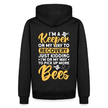 Beekeepers Bees Honey bees Beekeeping - Men’s Premium Organic Hoodie - black - Back - Nico (187cm)