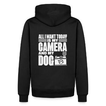 Photographe Caméra Photo Photo Photo - Sweat à capuche Premium bio Homme - noir - Dos - Nico (187cm)