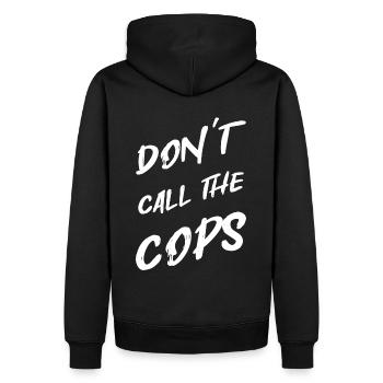 DON`T CALL THE COPS Motorrad Supermoto Design - Männer Premium Bio Hoodie - Schwarz - Hinten - Nico (187cm)