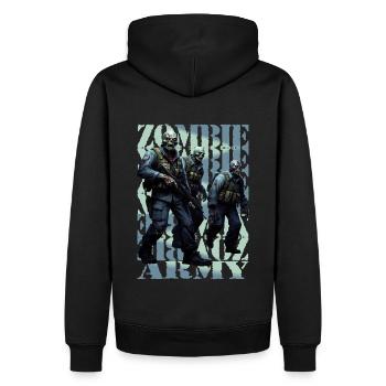 Armée de zombies - Sweat à capuche Premium bio Homme - noir - Dos - Nico (187cm)