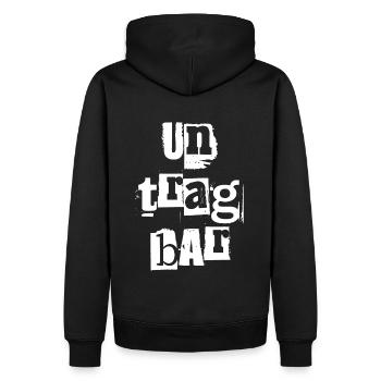 Untragbar sarkastisch Satire lustiger Spruch - Männer Premium Bio Hoodie - Schwarz - Hinten - Nico (187cm)