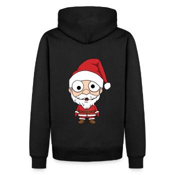 Chibi Santa - Men’s Premium Organic Hoodie - black - Back - Nico (187cm)