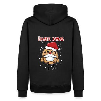 Je déteste Noël en colère Gâteau aux biscuits Noël - Sweat à capuche Premium bio Homme - noir - Dos - Nico (187cm)