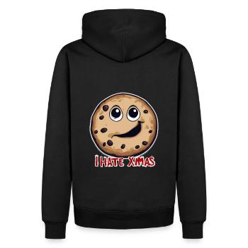 Je déteste Noël Gâteau aux biscuits en colère Noël - Sweat à capuche Premium bio Homme - noir - Dos - Nico (187cm)
