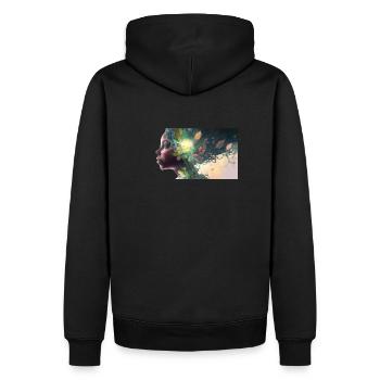 Déesse de la nature - Sweat à capuche Premium bio Homme - noir - Dos - Nico (187cm)