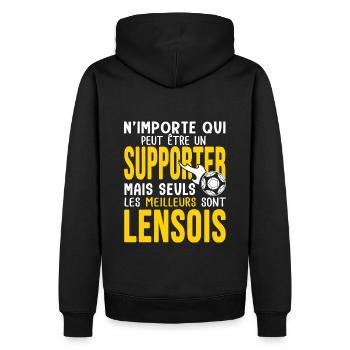 Lens football Supporter lensois - Sweat à capuche Premium bio Homme - noir - Dos - Nico (187cm)