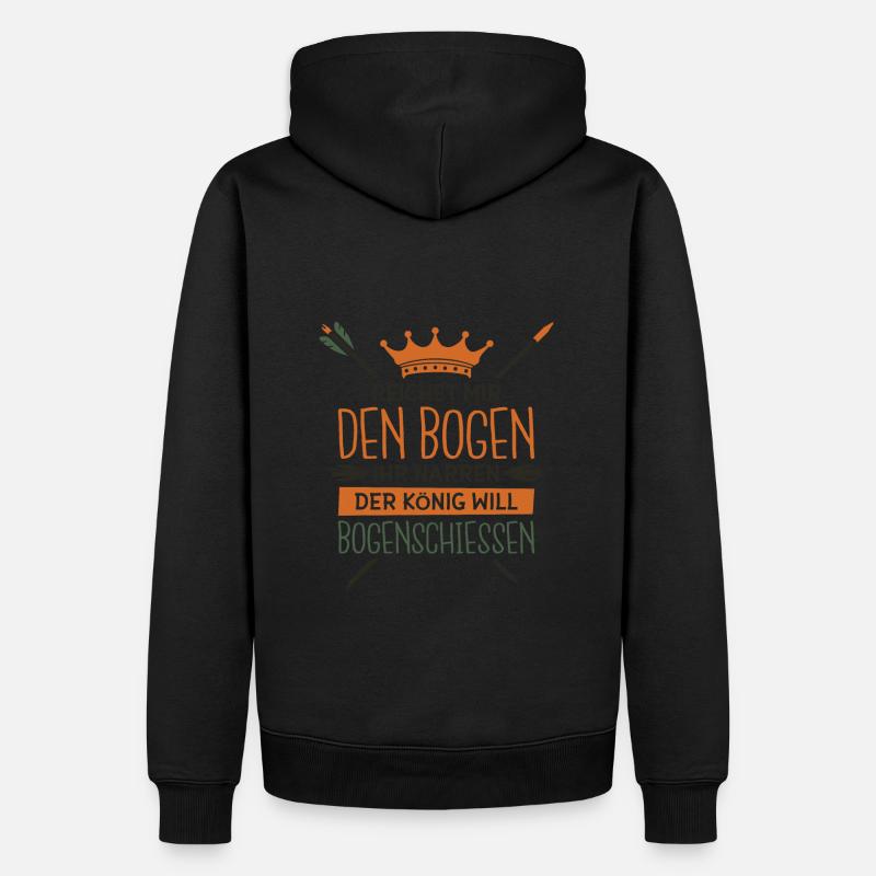 Bogen Bogensport Bogenschießen Bogenschütze - Männer Premium Bio Hoodie - Schwarz