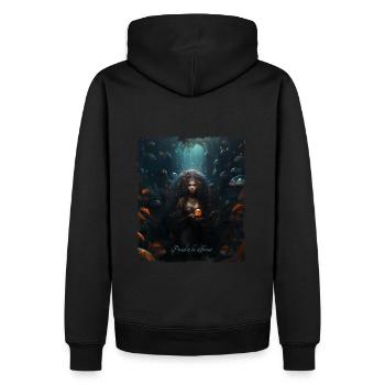 Dans l'antre de la sirène - Sweat à capuche Premium bio Homme - noir - Dos - Nico (187cm)