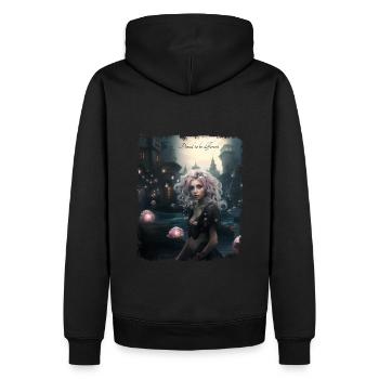 La fille de l'eau - Sweat à capuche Premium bio Homme - noir - Dos - Nico (187cm)