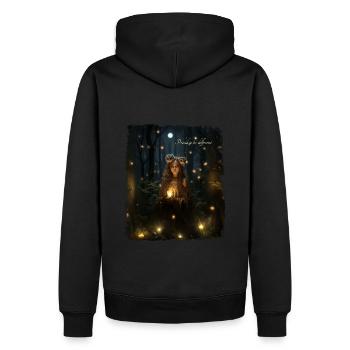 la fée des bois - Sweat à capuche Premium bio Homme - noir - Dos - Nico (187cm)