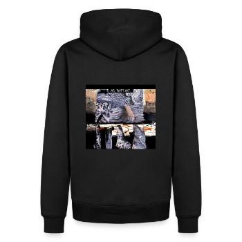 YES, THAT‘s ART. - Männer Premium Bio Hoodie - Schwarz - Hinten - Nico (187cm)