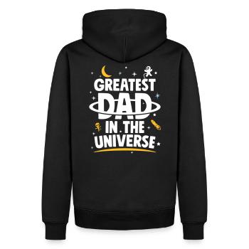 Father's Day Gift - Greatest Dad In The Universe - Men’s Premium Organic Hoodie - black - Back - Nico (187cm)