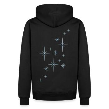 Les étoiles scintillantes scintillent - Sweat à capuche Premium bio Homme - noir - Dos - Nico (187cm)