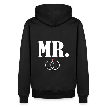 Homosexuelle Hochzeit Schwule Hochzeit Verlobung Homosexueller Mann - Männer Premium Bio Hoodie - Schwarz - Hinten - Nico (187cm)
