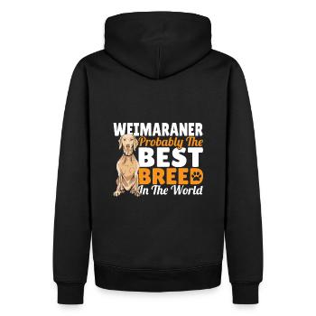 Weim Dog Weimaraner Lover Weimaraner Fanartikel - Männer Premium Bio Hoodie - Schwarz - Hinten - Nico (187cm)