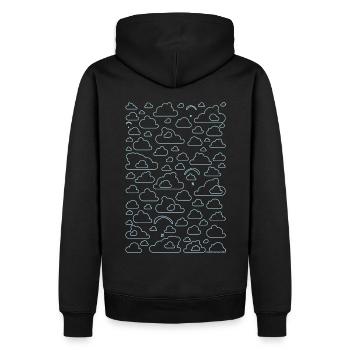 Cloud Surfer Parapente lumière - Sweat à capuche Premium bio Homme - noir - Dos - Nico (187cm)