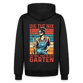Garten Geschenk Gärtnerin Geburtstag Geschenk - Männer Premium Bio Hoodie - Schwarz - Hinten - Nico (187cm)